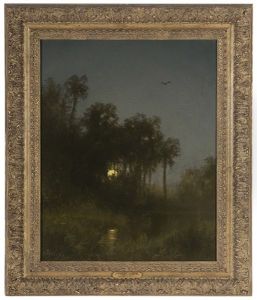 Moonlight In Florida by Hermann Herzog