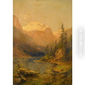 Mountain Valley With Eagle