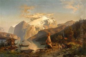 Norwegischer Fjord by Hermann Herzog