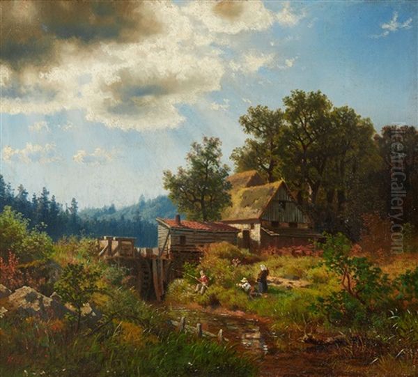Landscape With A Mill And Anglers - view 1