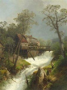 Wassermuhle Bei Gewitterstimmung