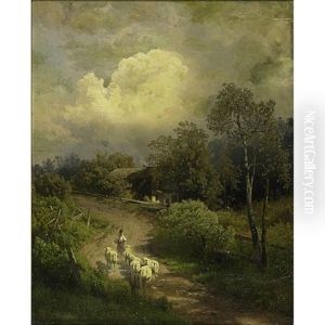 A Landscape With Shepherd And Flock