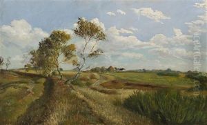 Path Through The Field by Hermann Herzog