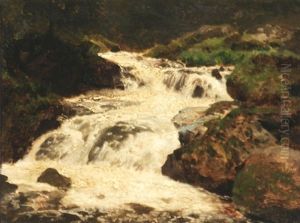 Cascading Falls by Hermann Herzog