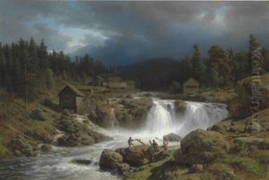 Norwegian Landscape by Hermann Herzog