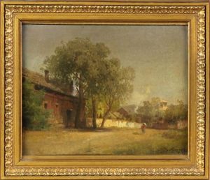 Southwestern Scene With Figure thumbnail