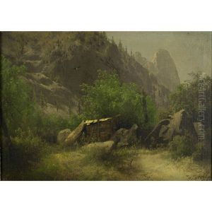 Mountain Landscape With Bald Eagle