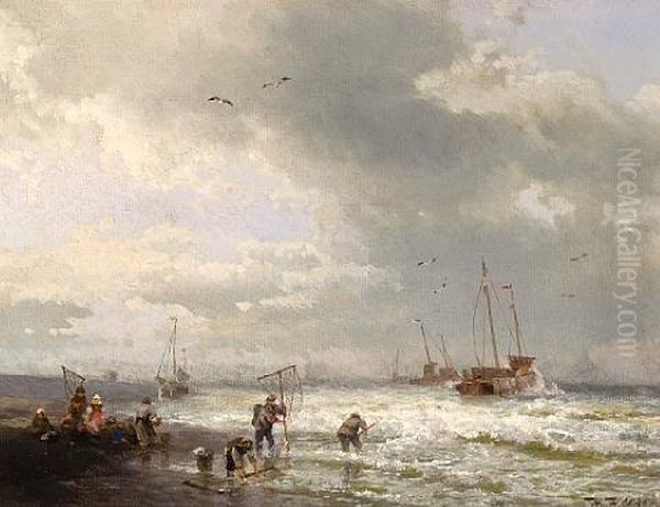 Fisherfolk On The Beach - view 1
