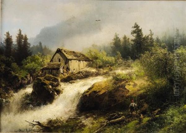 Going Fishing At The Old Mill - view 1