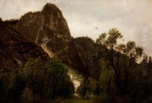 View Of Sentinel Rock, Yosemite by Hermann Herzog