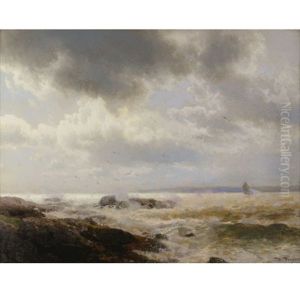 The Coast Off Vinalhaven Maine by Hermann Herzog