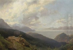 Elk Overlooking A River