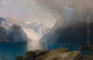 Soefjord, Hardanjer - Norway by Hermann Herzog