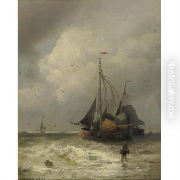 Fishing Boats At Scheveningen, Holland - view 1