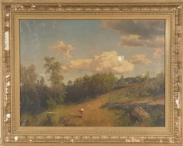 Harvest Landscape With Billowing Clouds - view 1