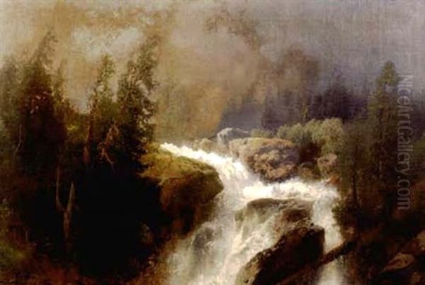 Waterfall In Hemsdalen - view 1