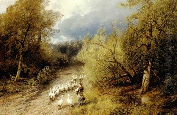 Girl With Geese - view 1