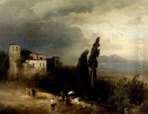 Italian Landscape With Figures