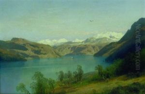 View In Sognefjord, Norway by Hermann Herzog