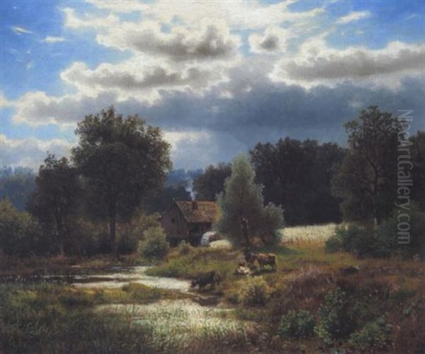 Idyllische Landschaft Getreidefeld Nach Dem Gewitter - view 1