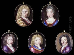 A Group Of Five Members Of A Family, Including Husband And Wife And Their Three Sons by Josias Barbette