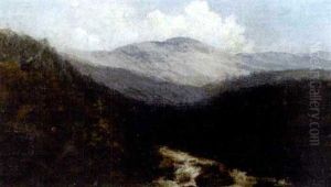 Mountain Landscape With Stream by Hermann Herzog
