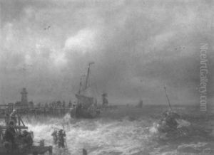 Fishermen Off A Quay