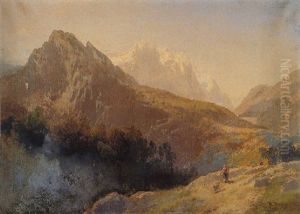In The Alps by Hermann Herzog