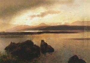 Sunset On The Norway Coast by Hermann Herzog