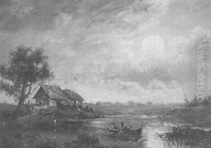 Mondeffekt An Der Amper by Hermann Herzog