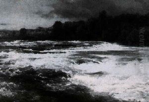 Storm Over The Water by Hermann Herzog