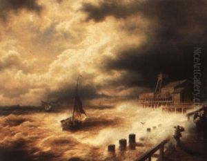 A Stormy Day by Hermann Herzog