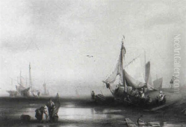 Beached Fishing Boats At Dusk - view 1