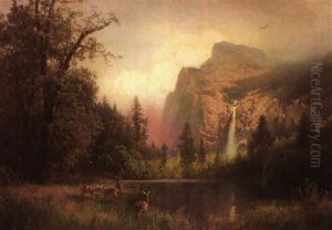 The Waterfall by Hermann Herzog
