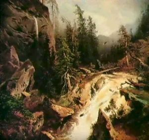 American Waterfall by Hermann Herzog