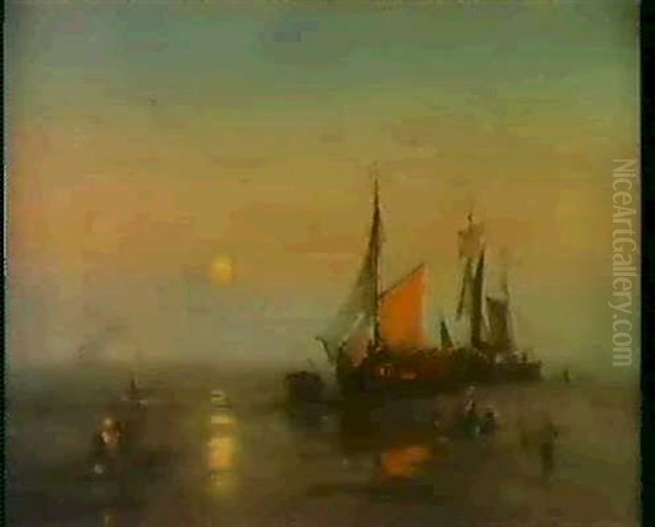 Moonlit Fishing Scene - view 1