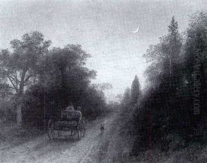 Returning From The Market by Hermann Herzog