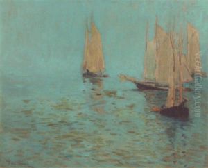 Sailboats On The Horizon by Lewis E. Herzog