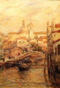 Boating On A Canal by Lewis E. Herzog