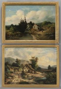 Peasants On The Farm (pair)