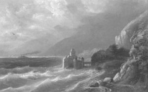 Schloss Chillon Bei Schwerem Unwetter
