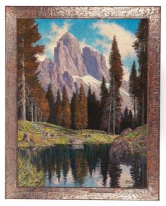 Landschaft Mit Bergsee In Den Dolomiten by Bruno Hess