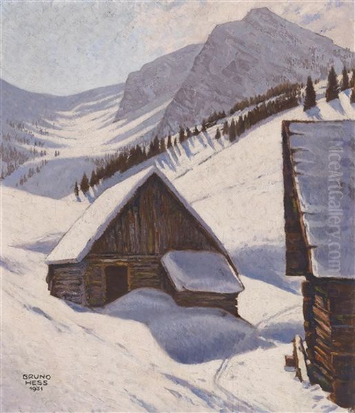Alm Im Winter - view 1