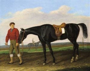 Reiter Mit Pferd by Carl Adolf Heinrich Hess
