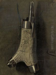 Pulverhorn Mit Figurlichem Schmuck by Eugen Hess
