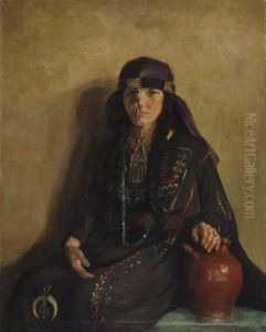 Portrait Of An Indian Woman by Felix Isidoor Hess