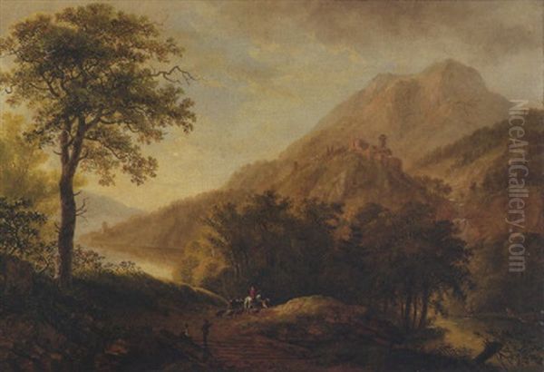 Landschaft Mit Berg Und Burg - view 1