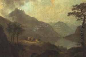 Am Luganersee Mit Blick Gegen Porlezza