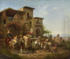Vor Der Osteria Della Croce Di Maltha