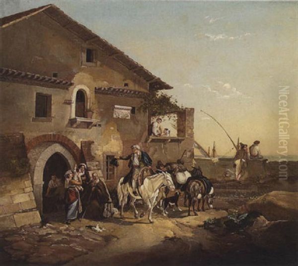 Vor Einer Italienischen Hafenschenke - view 1